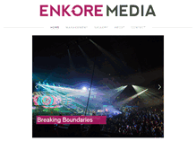 Tablet Screenshot of enkoremedia.com